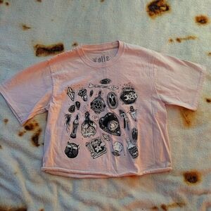 🖤3for25🖤 Cropped Pink Witchy Occult Hot Topic "Lolle" Tee